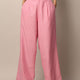 Zara pink Oxford pants flat lay