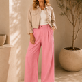 Zara Pink Oxford Coord Set Pants | L