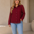 Max Floral Lace Puff Sleeve Shirt | L - XL